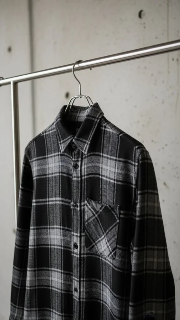 Black and Grey Modern Flannel