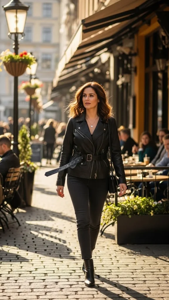 Classic Women’s Belted Moto