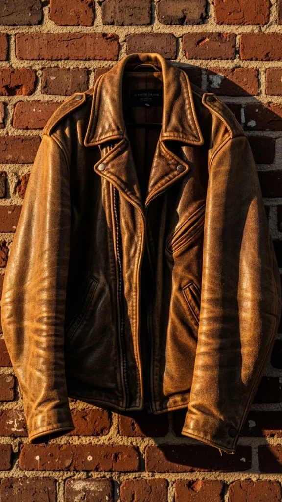 Distressed Leather Jacket