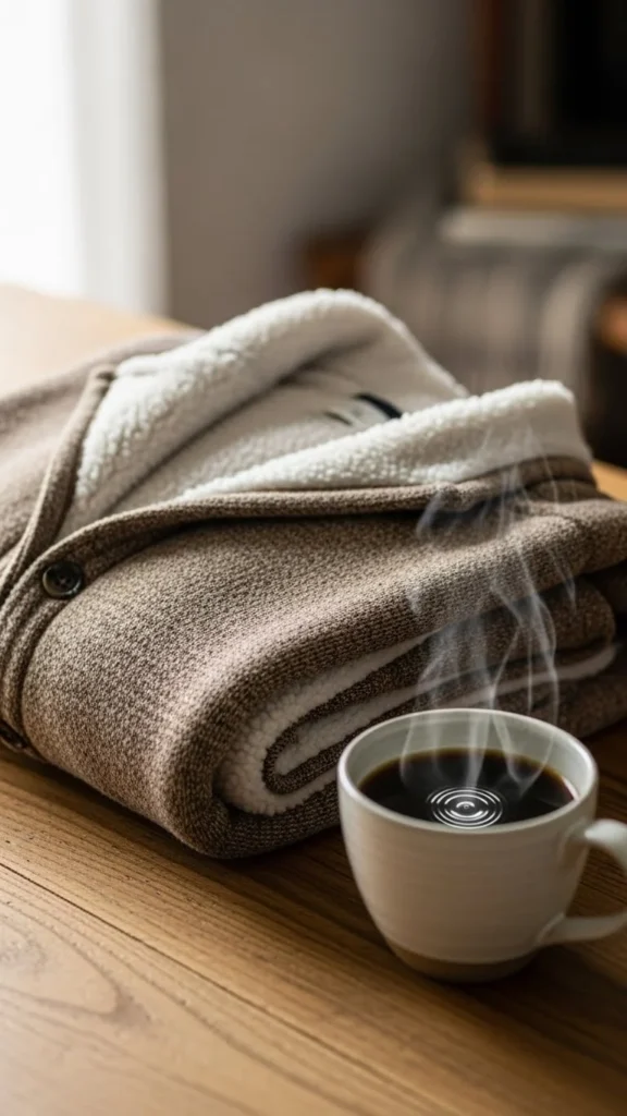 Fleece-Lined Cardigan