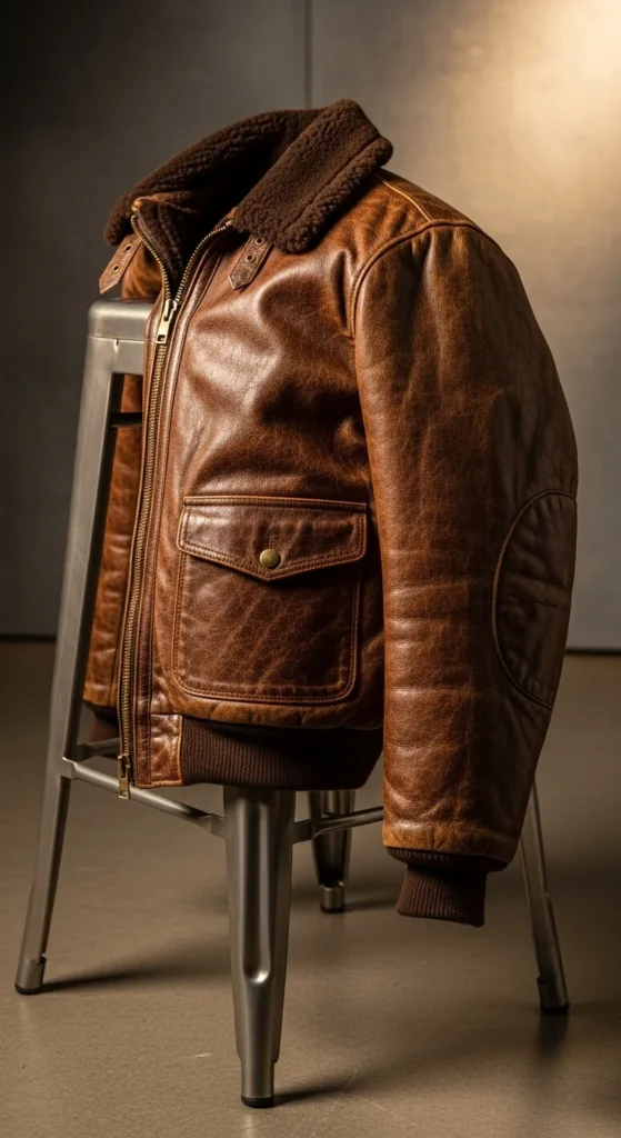 Leather Bomber Jacket