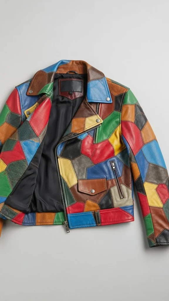 Patchwork Leather Jacket