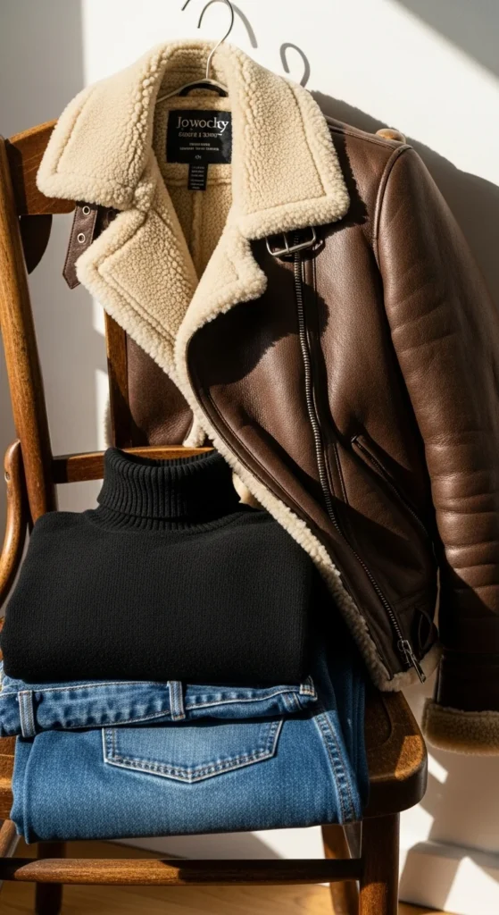 Shearling Moto Jacket