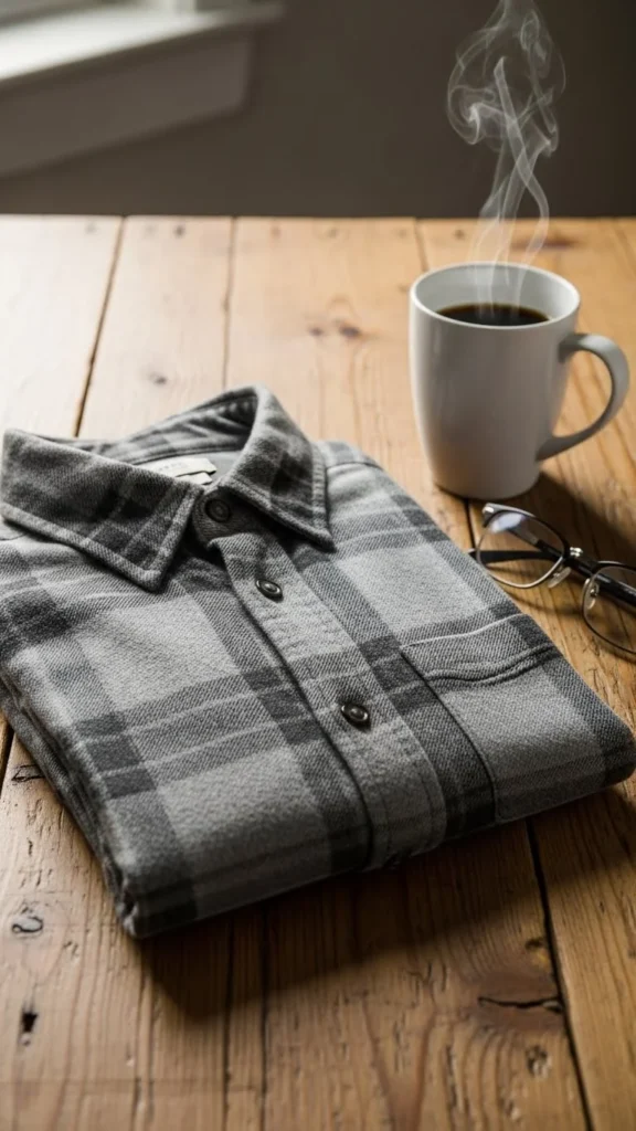 Soft Grey Heather Flannel