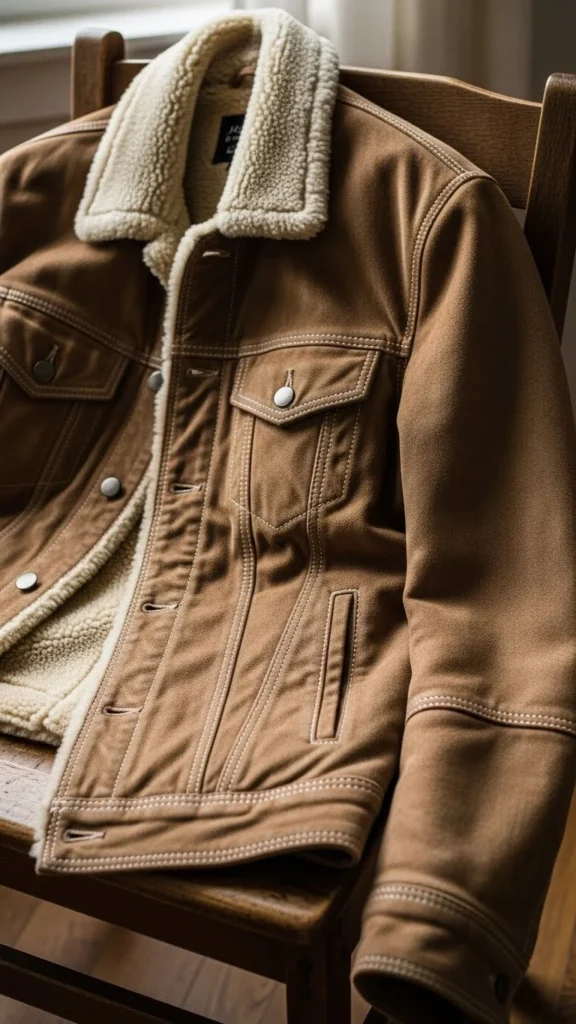 Suede Leather Trucker