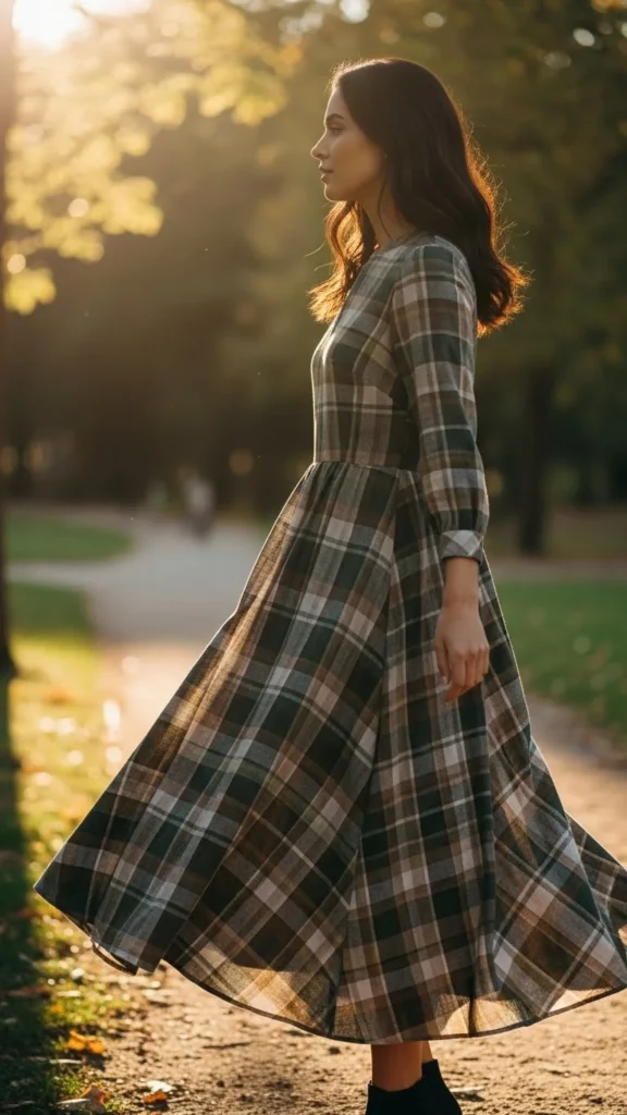 The Plaid Midi Dress