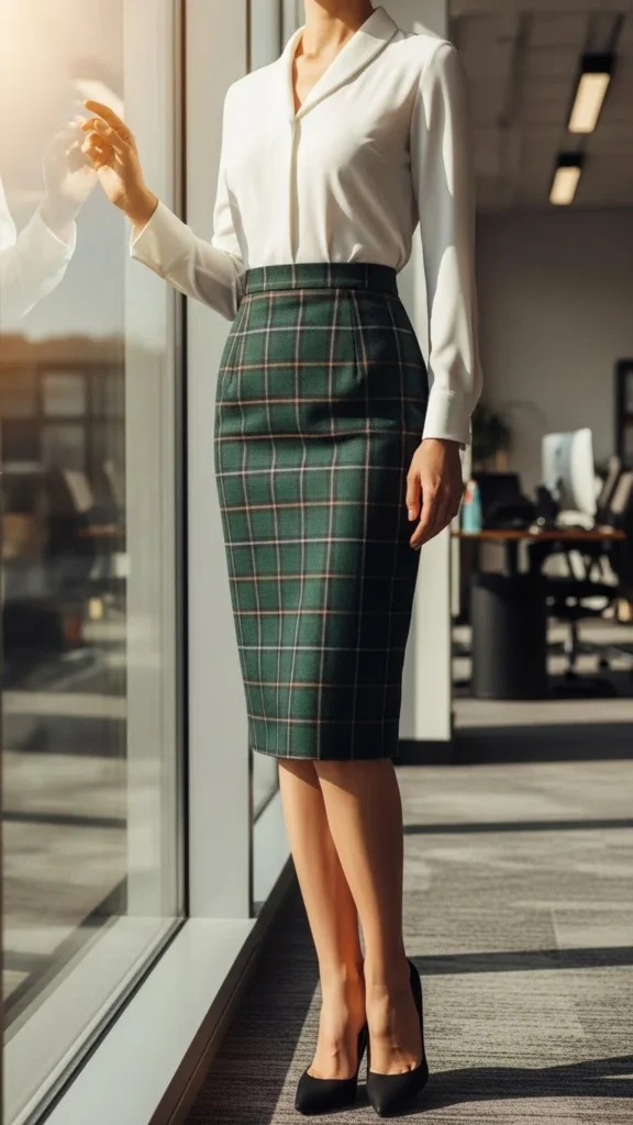 The Plaid Pencil Skirt