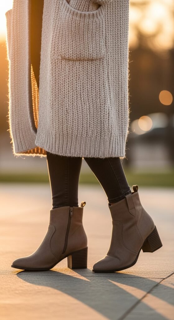 Faux Suede Ankle Booties