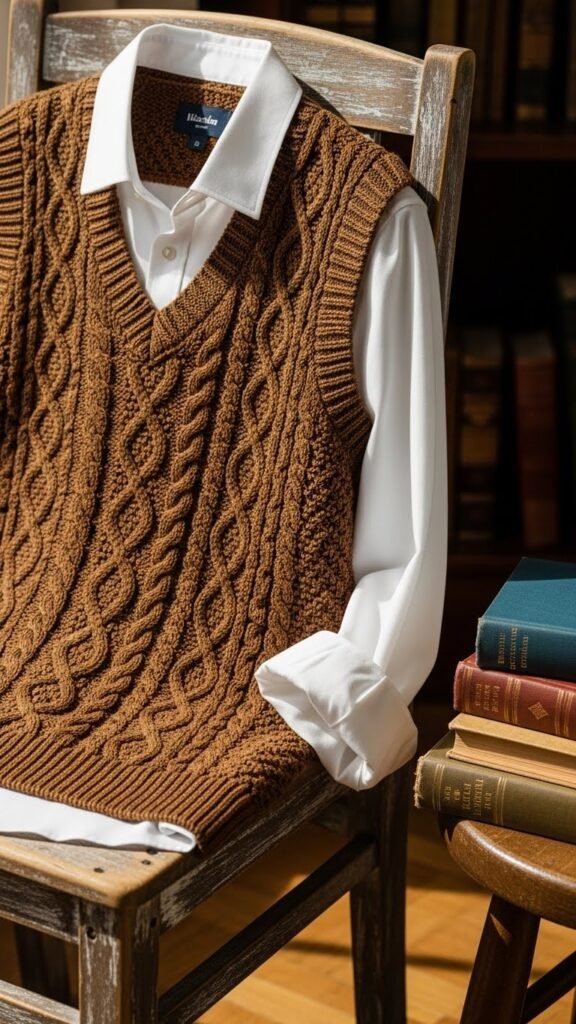 Cable Knit Vest