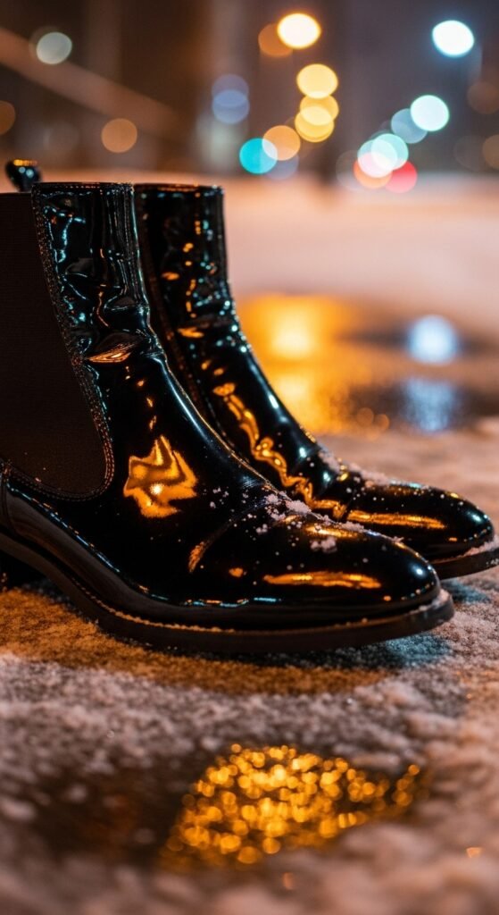 Patent Leather Booties