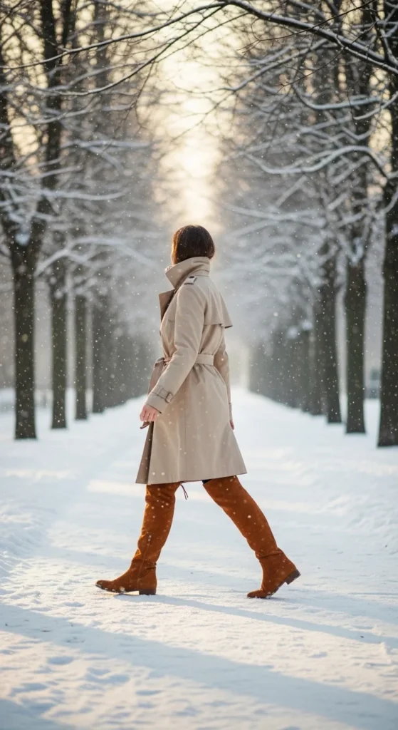 Suede Knee-High Boots