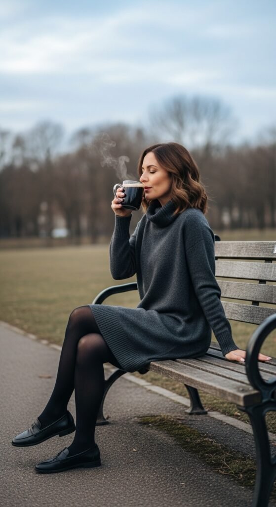 Turtleneck Sweater Dress