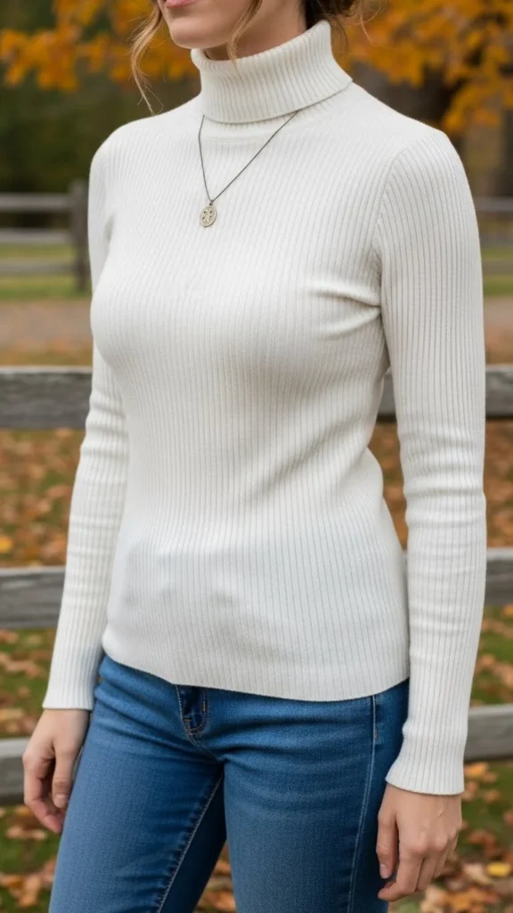Classic Ribbed Cotton Turtleneck