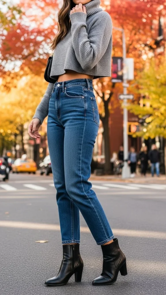 Cropped Turtleneck Sweater