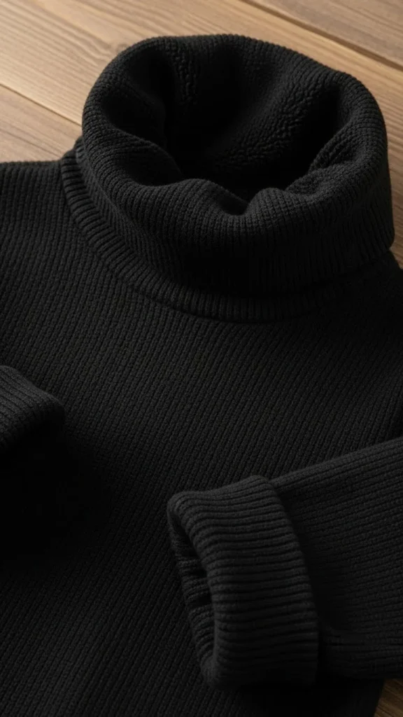 Fleece-Lined Turtleneck