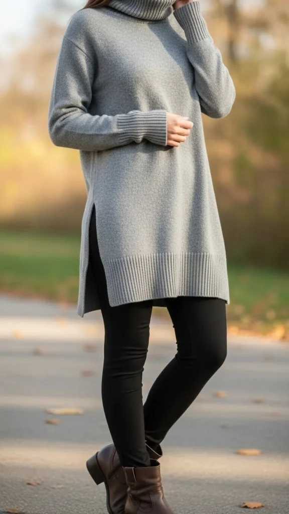 Knit Turtleneck with Slits