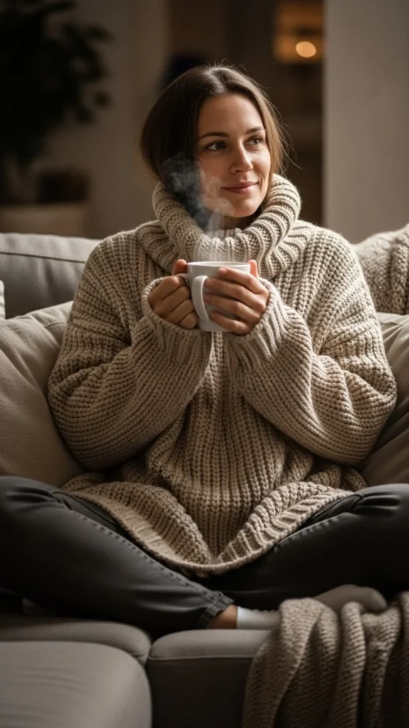 Oversized Chunky Knit Turtleneck