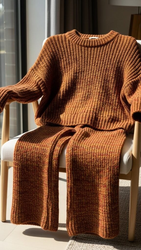 Knit Set in Warm Tones