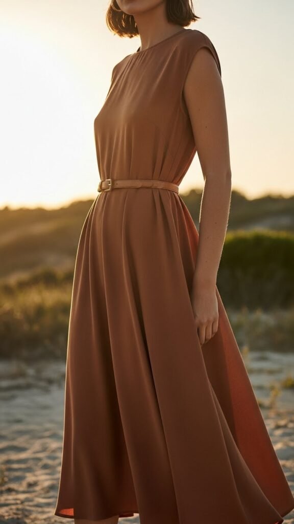  Simple Dress With Belted Waist