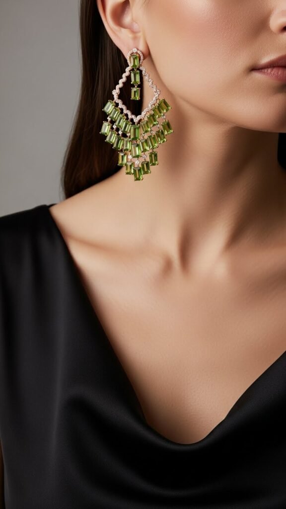  Statement Earrings With Simple Outfit